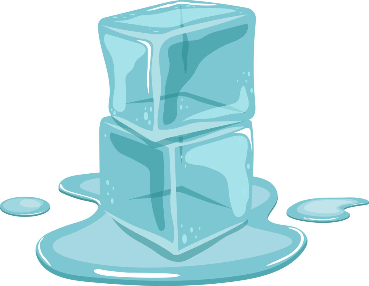 Ice cube clipart design illustration png