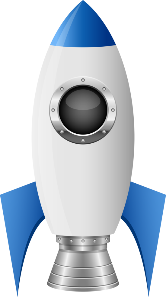 ilustração de design de clipart de nave espacial foguete png