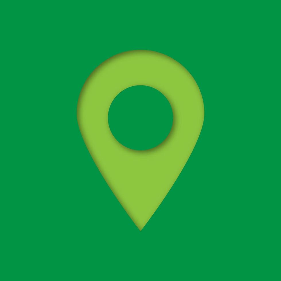 Map pinpoint paper cut out icon. GPS. Geolocation. Vector silhouette isolated illustration