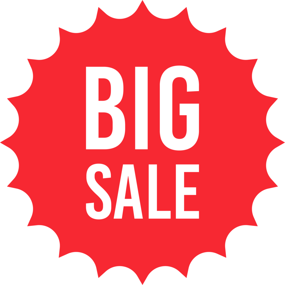 Big sale sticker clipart design illustration png