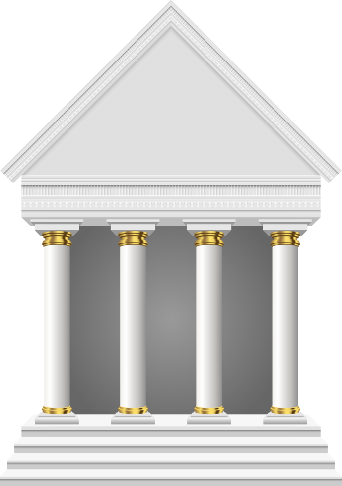 colonnes antiques et illustration de conception clipart temple png