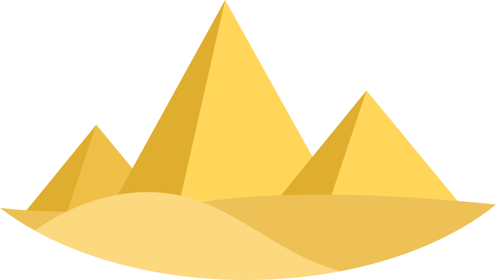 ilustração de design de clipart de pirâmide egípcia png