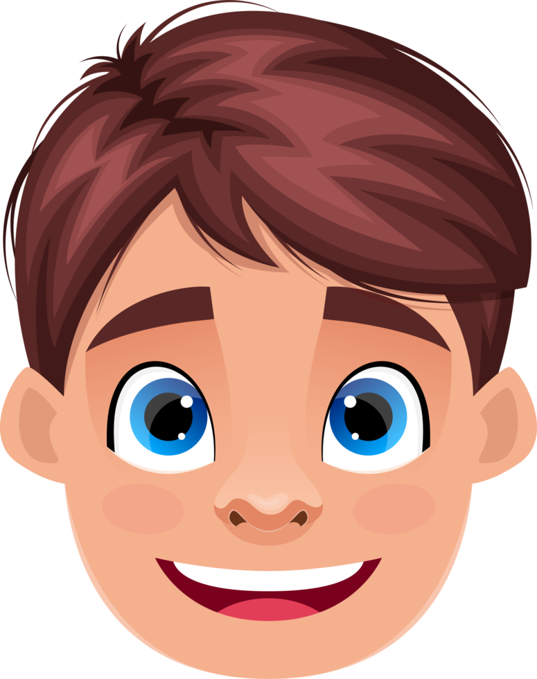 kleine jongen gezichtsuitdrukking clipart ontwerp illustratie png