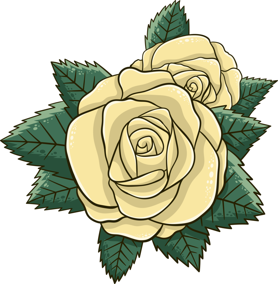 Rose flower clipart design illustration png