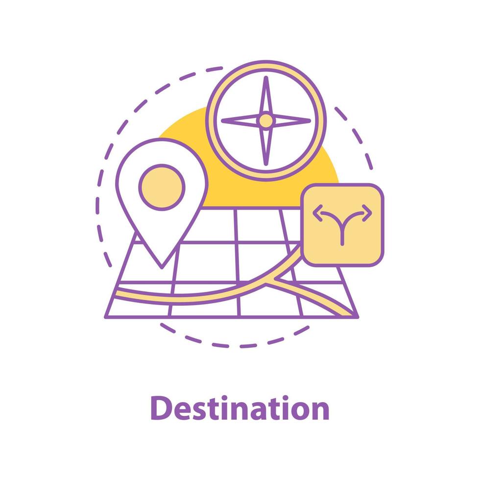 Choosing travel destination concept icon. Orienteering idea thin line illustration. Navigation. Vector isolated outline drawing