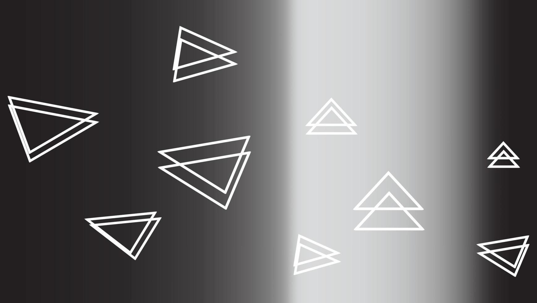 Abstract black and gray background with triangle icon. vector