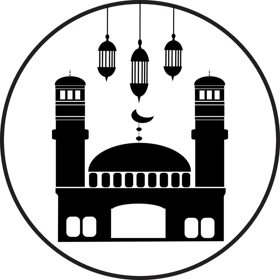 Mosque nuances of eid al adha.For Muslims with sheep ornaments and Islamic nuances on a blue background Selamat Idul Adha vector