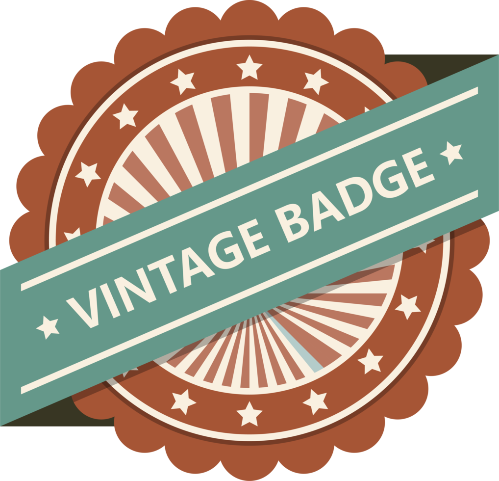 illustrazione di design clipart distintivo vintage png