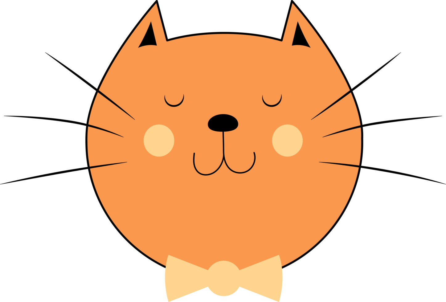 Kitty cat clipart design illustration png