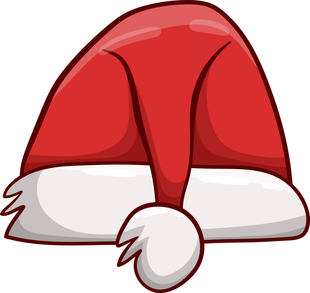 Santa hat clipart design illustration png