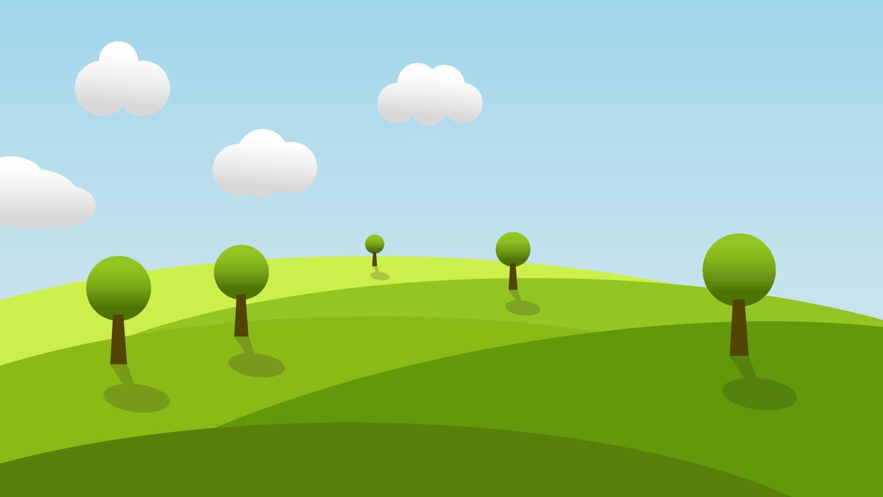 escena de dibujos animados de paisaje con colinas verdes y nubes blancas en el fondo del cielo azul de verano 9305185 Vector en Vecteezy escena de dibujos animados de paisaje con colinas verdes y nubes blancas en el fondo del cielo azul de verano 9305185 Vector en Vecteezy