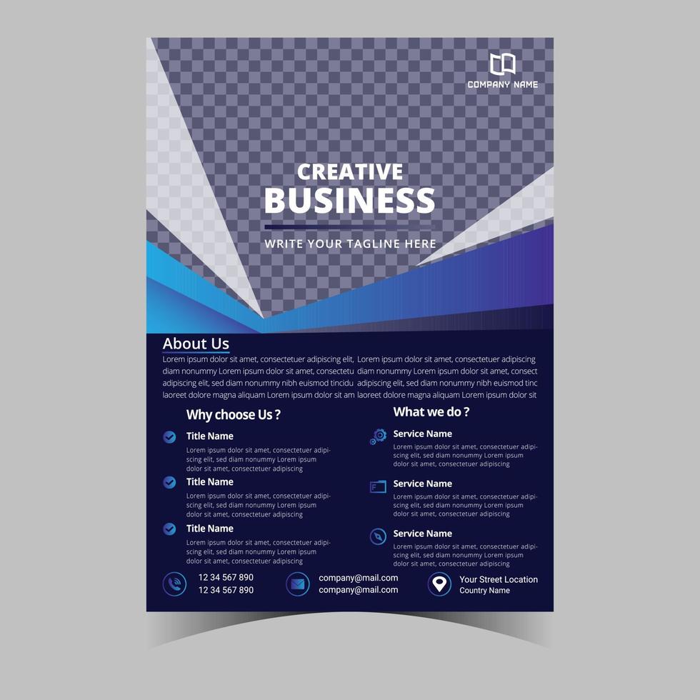 Business letterhead template corporate flyer design vector