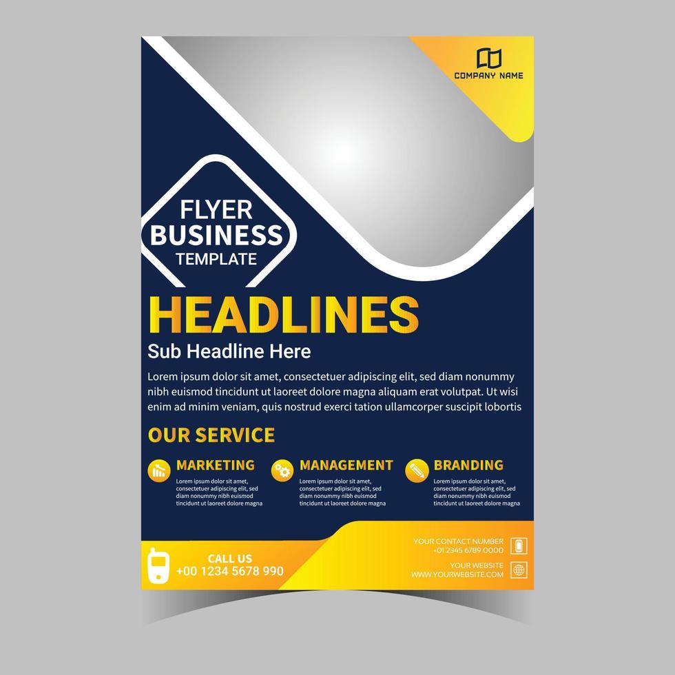 Business letterhead template corporate flyer design vector