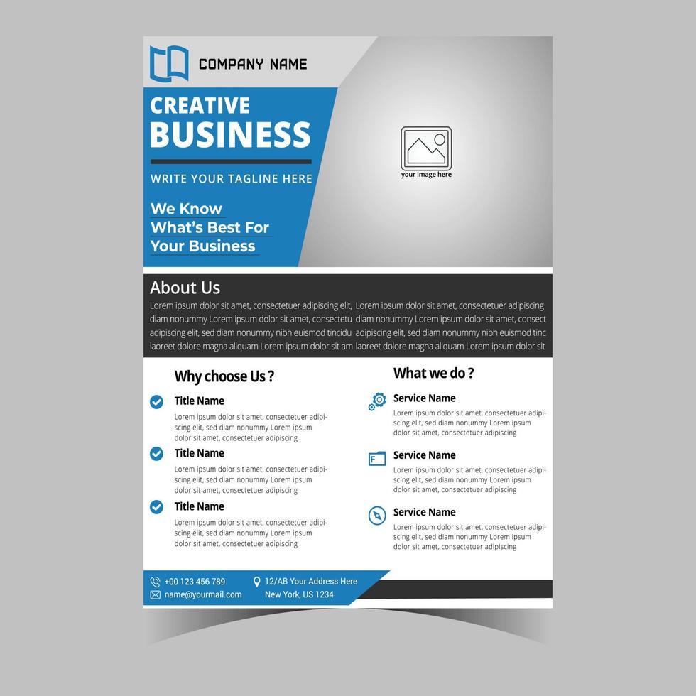 Business letterhead template corporate flyer design vector