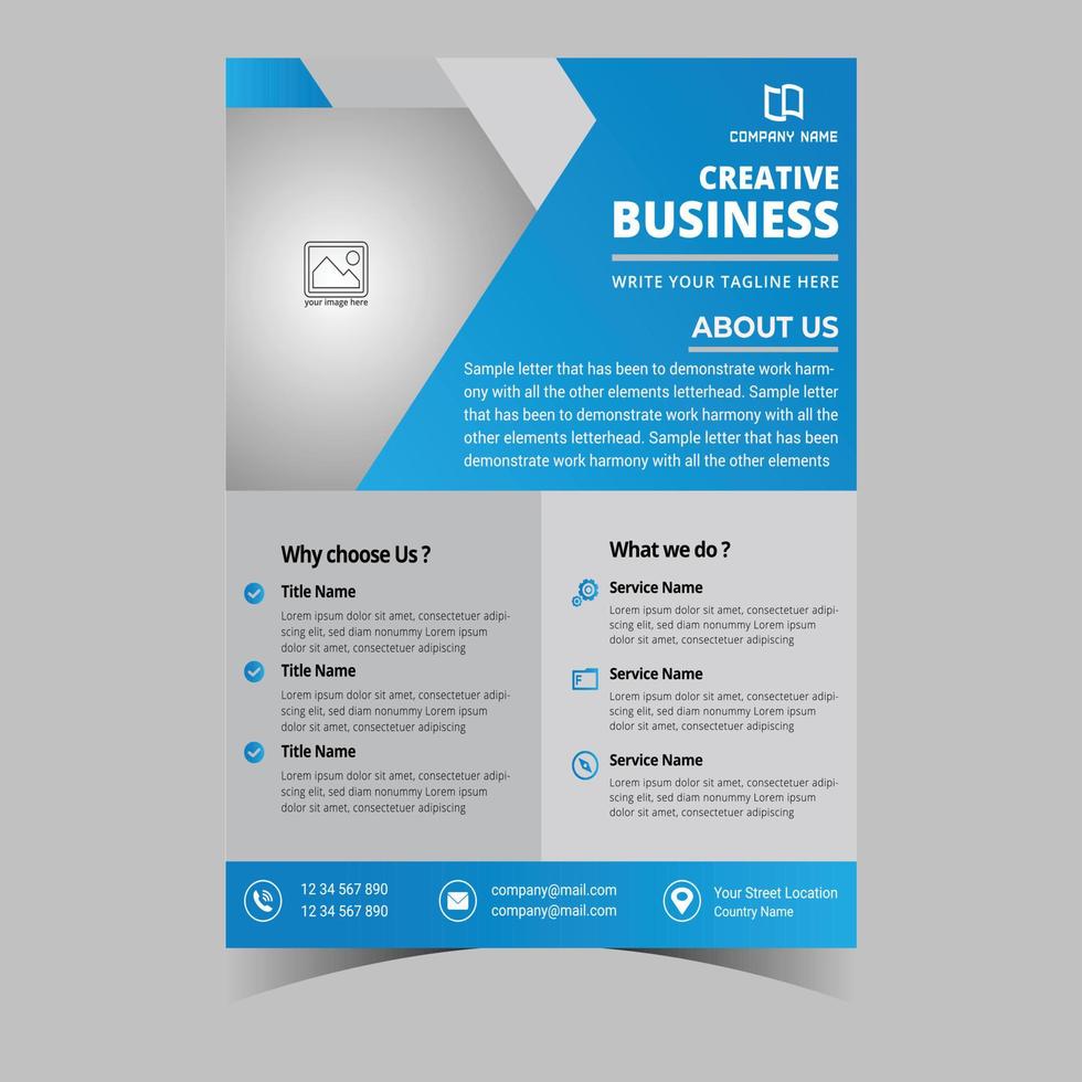 Business letterhead template corporate flyer design vector