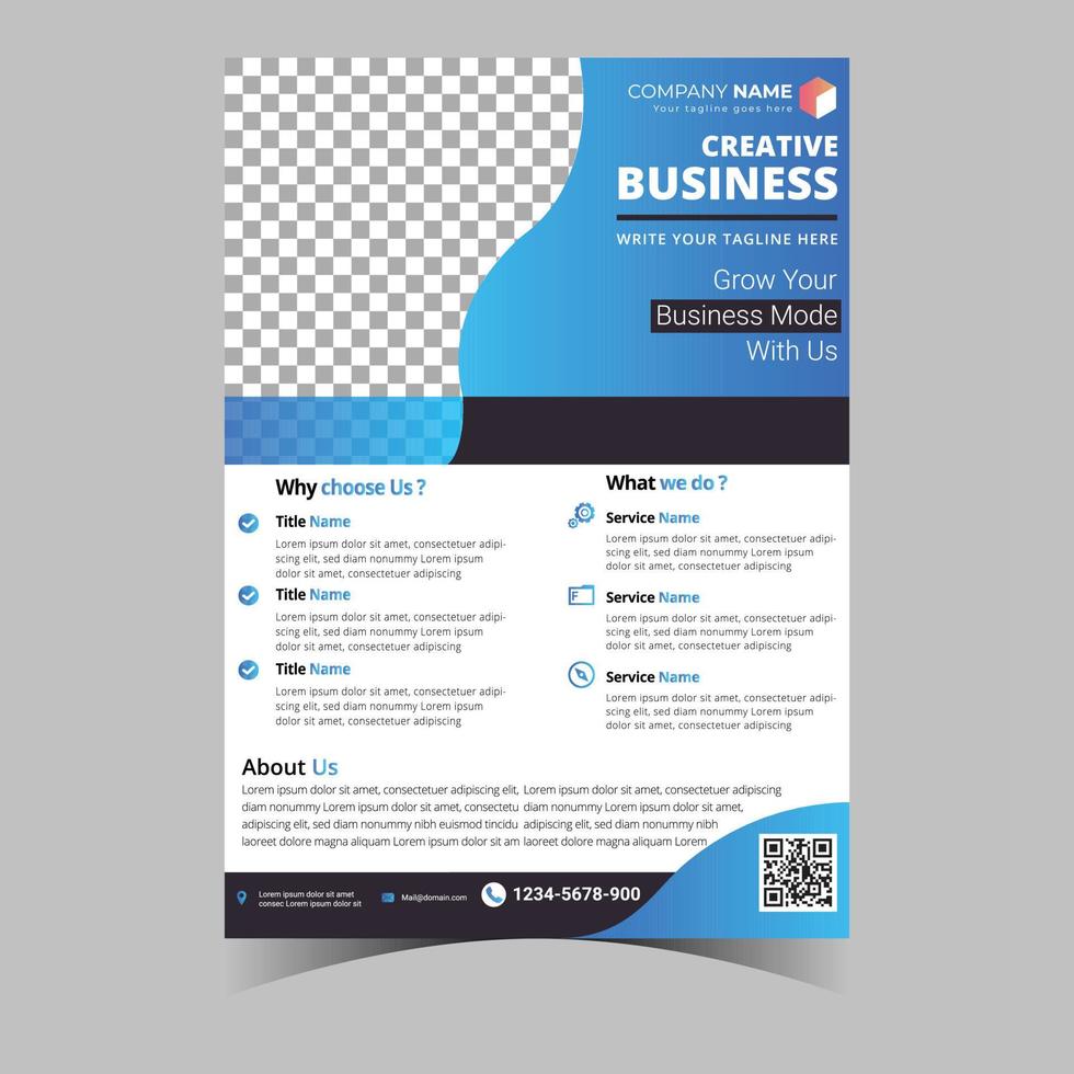 Business letterhead template corporate flyer design vector