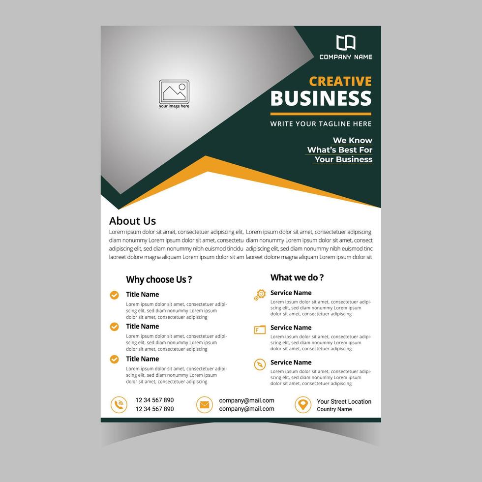 Business letterhead template corporate flyer design vector