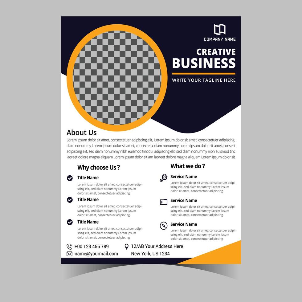 Business letterhead template corporate flyer design vector