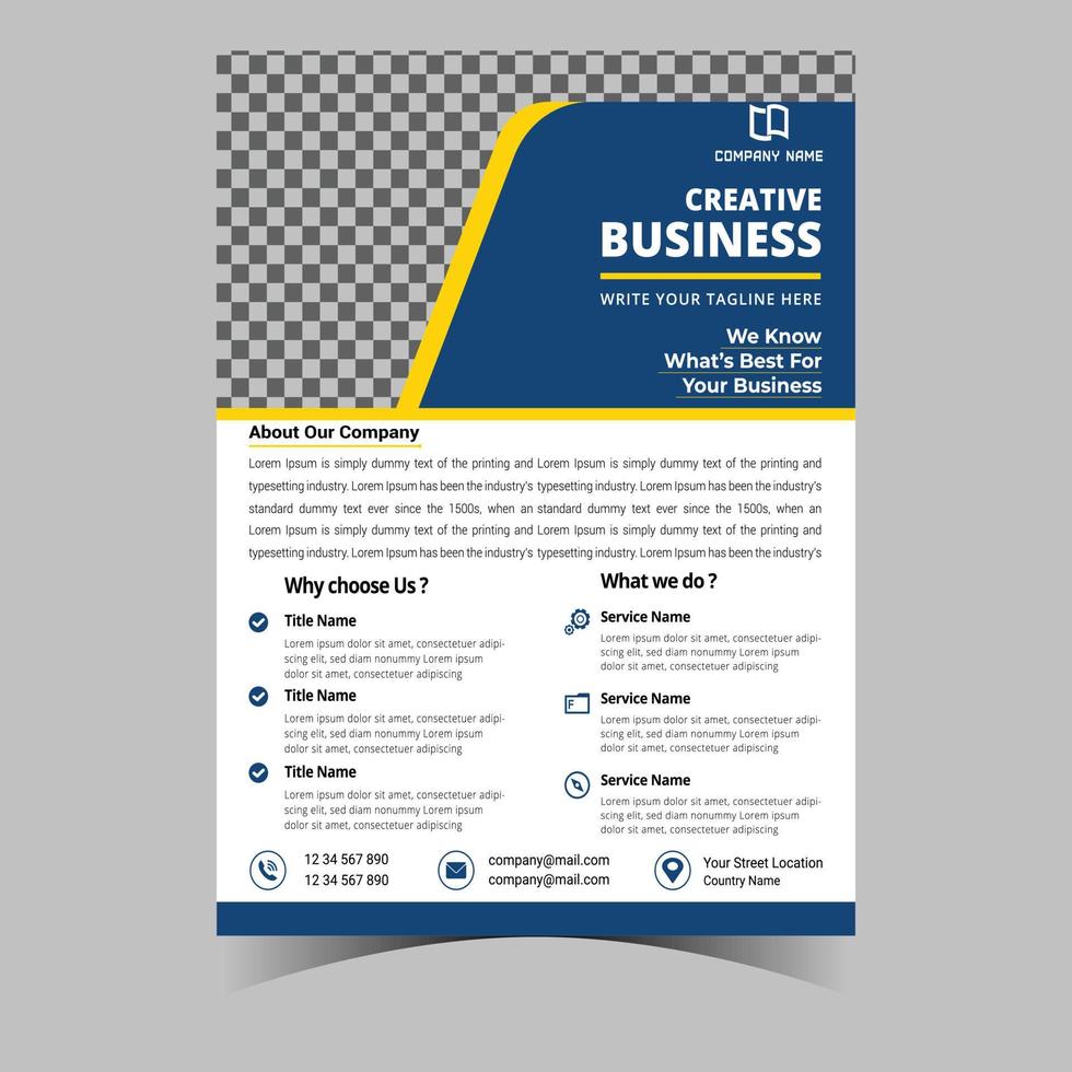 Business letterhead template corporate flyer design vector