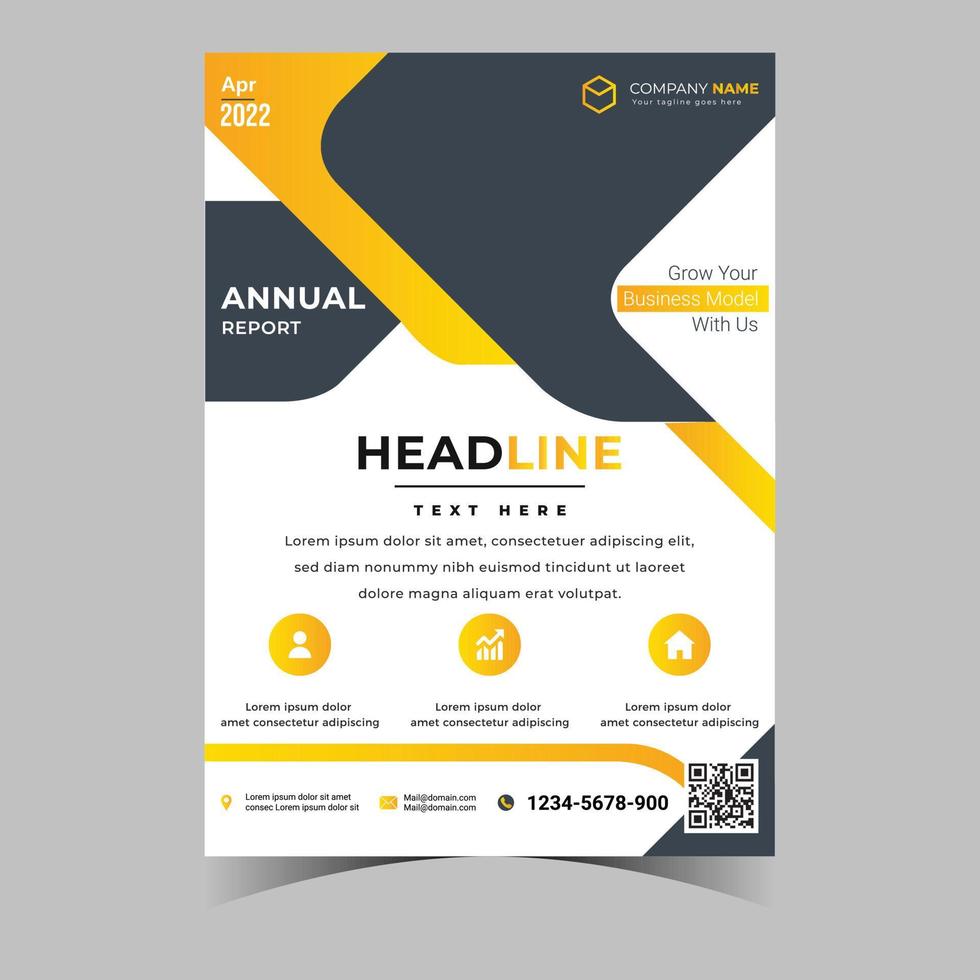 Business letterhead template corporate flyer design vector