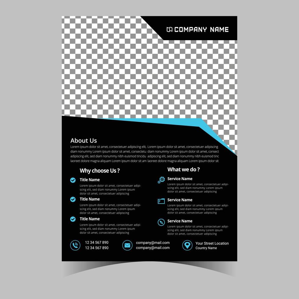 Business letterhead template corporate flyer design vector