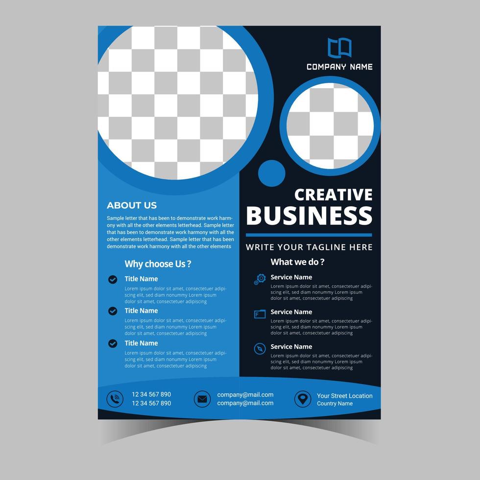 Business letterhead template corporate flyer design vector