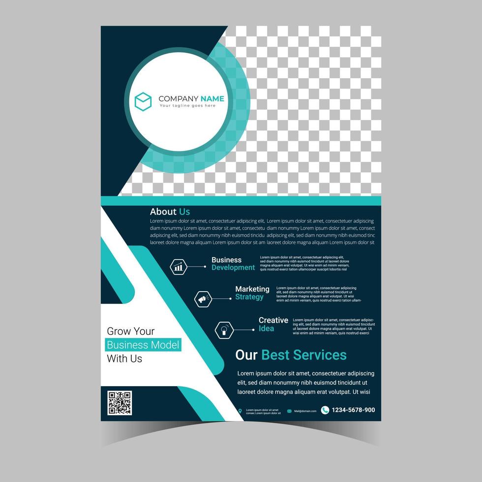 Business letterhead template corporate flyer design vector