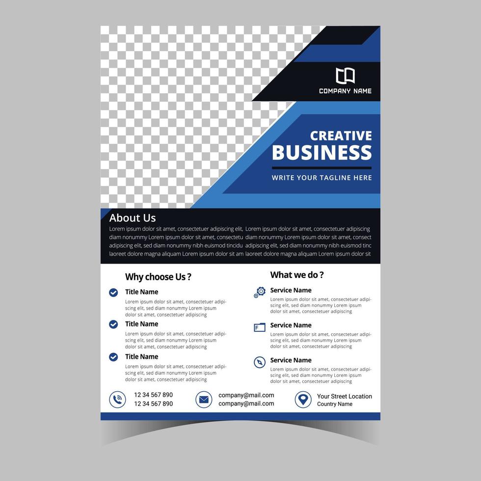 Business letterhead template corporate flyer design vector