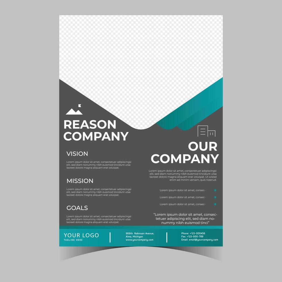 Business letterhead template corporate flyer design vector