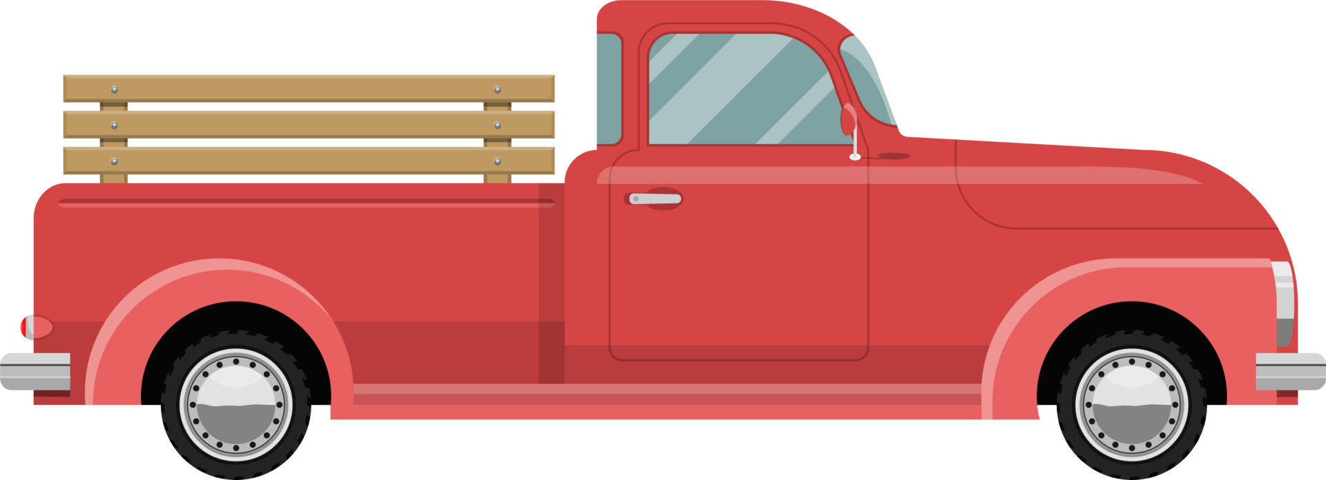 Retro pickup clipart design illustration png