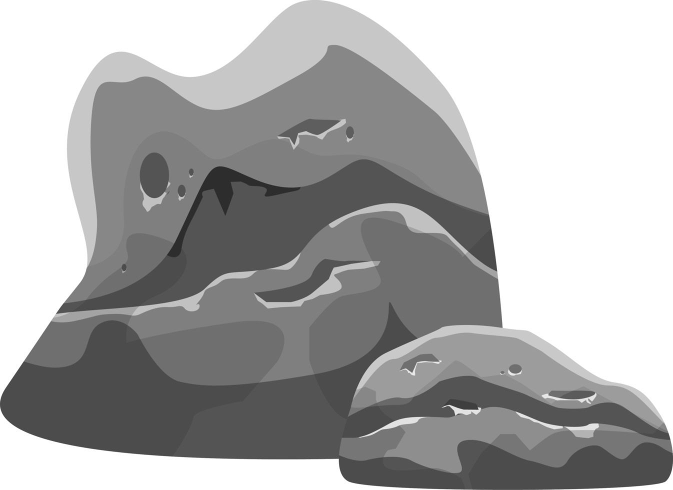Boulder stones clipart design illustration png
