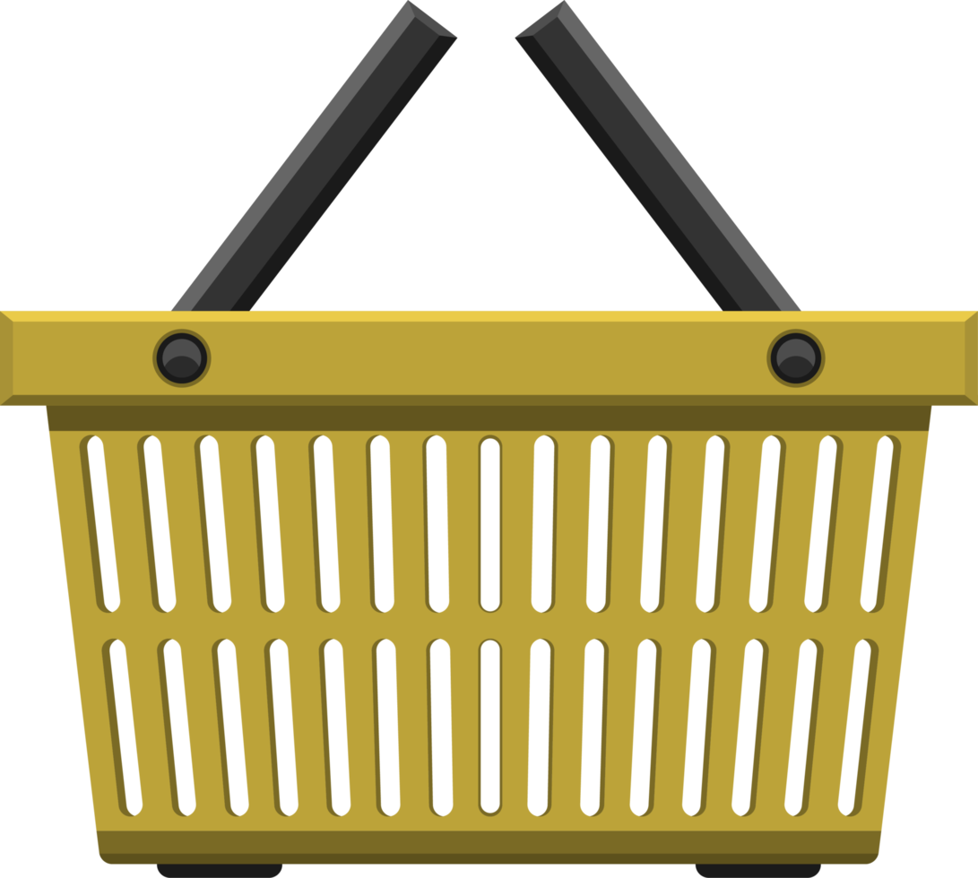 Supermarket basket clipart design illustration png