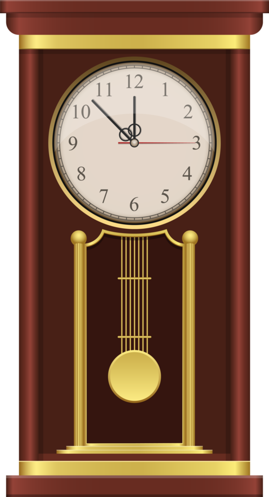 illustrazione di design clipart orologio da parete vintage png