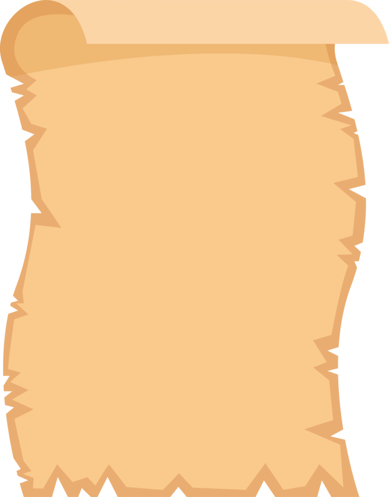 ilustração de design de clipart de rolagem de papiro png