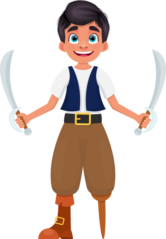 Piratenjunge-Clipart-Designillustration png