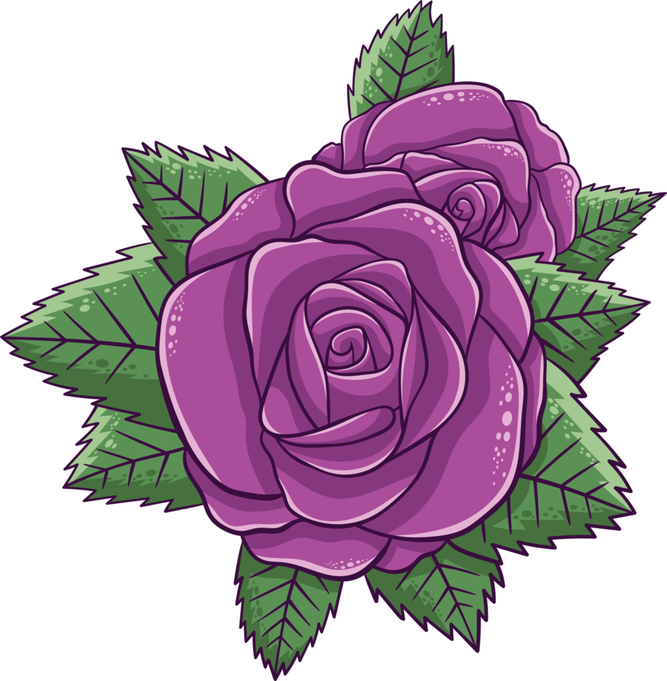 Rose flower clipart design illustration png