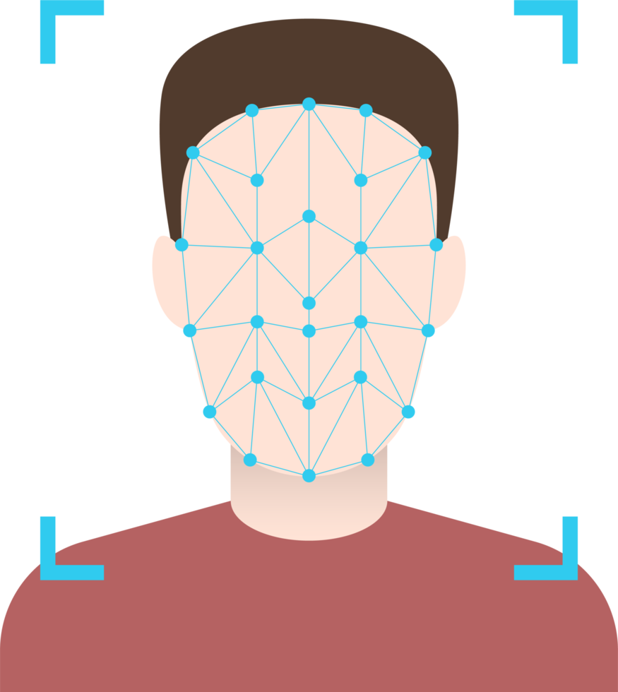 Face verification unlock clipart design illustration png