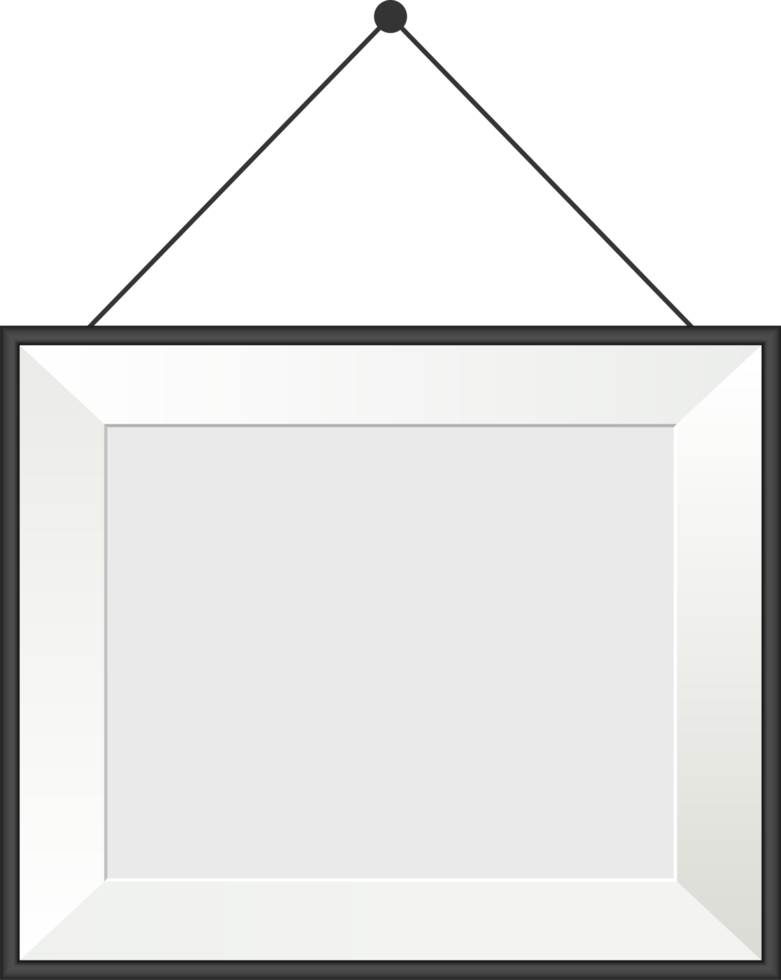 Realistic photo frame clipart design illustration png