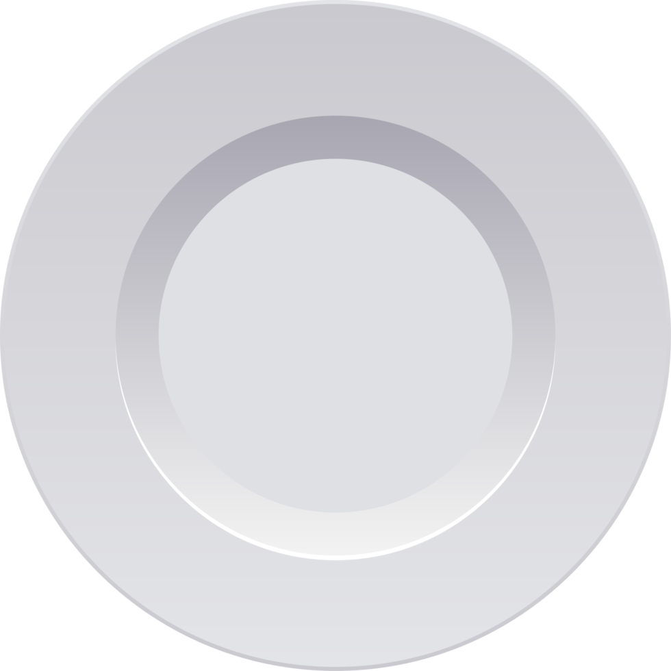 illustration de conception clipart assiette en porcelaine réaliste png