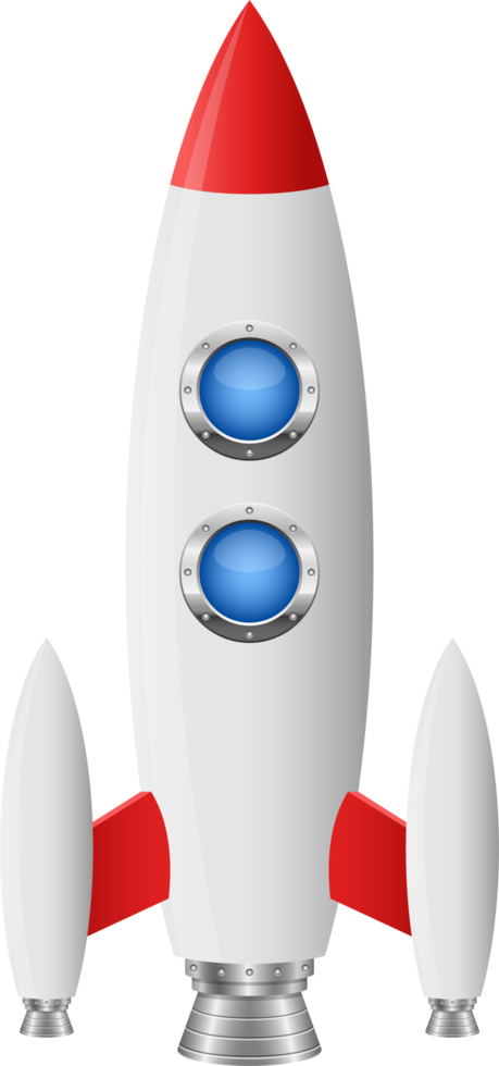 ilustração de design de clipart de nave espacial foguete png