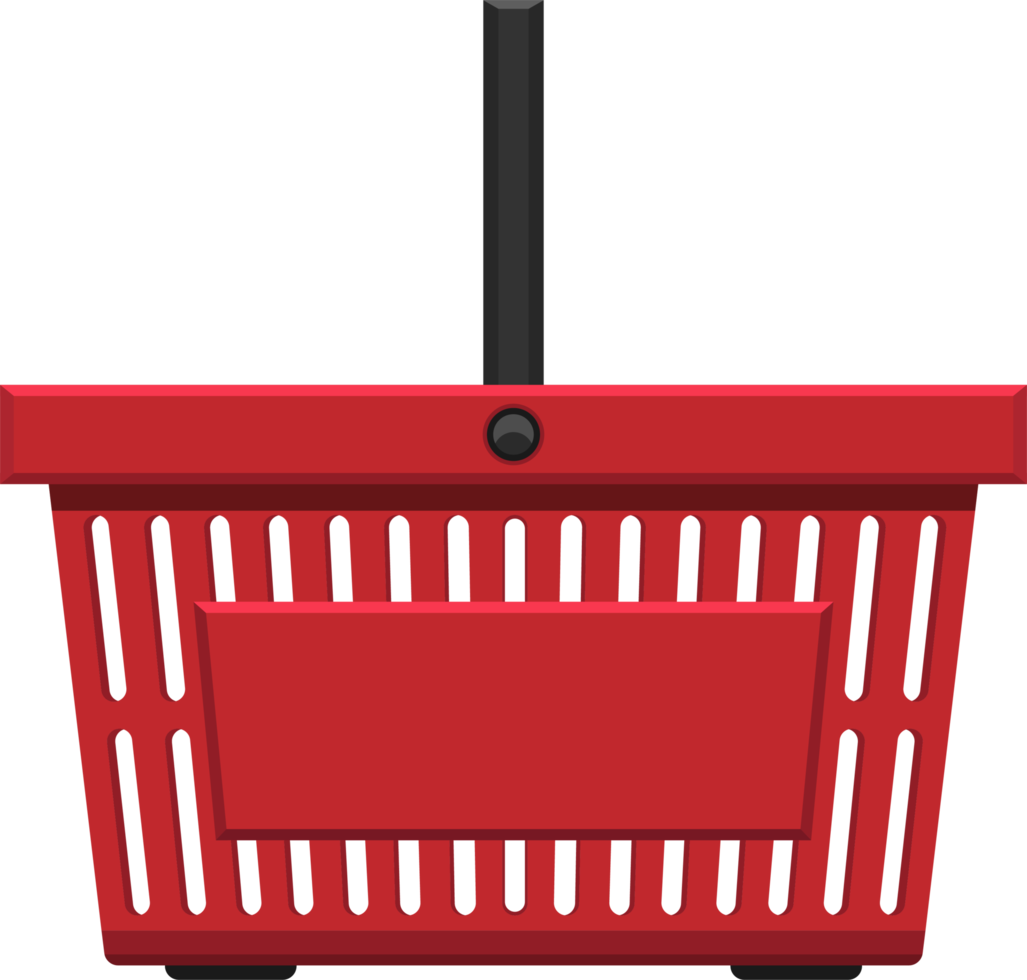 Supermarket basket clipart design illustration png