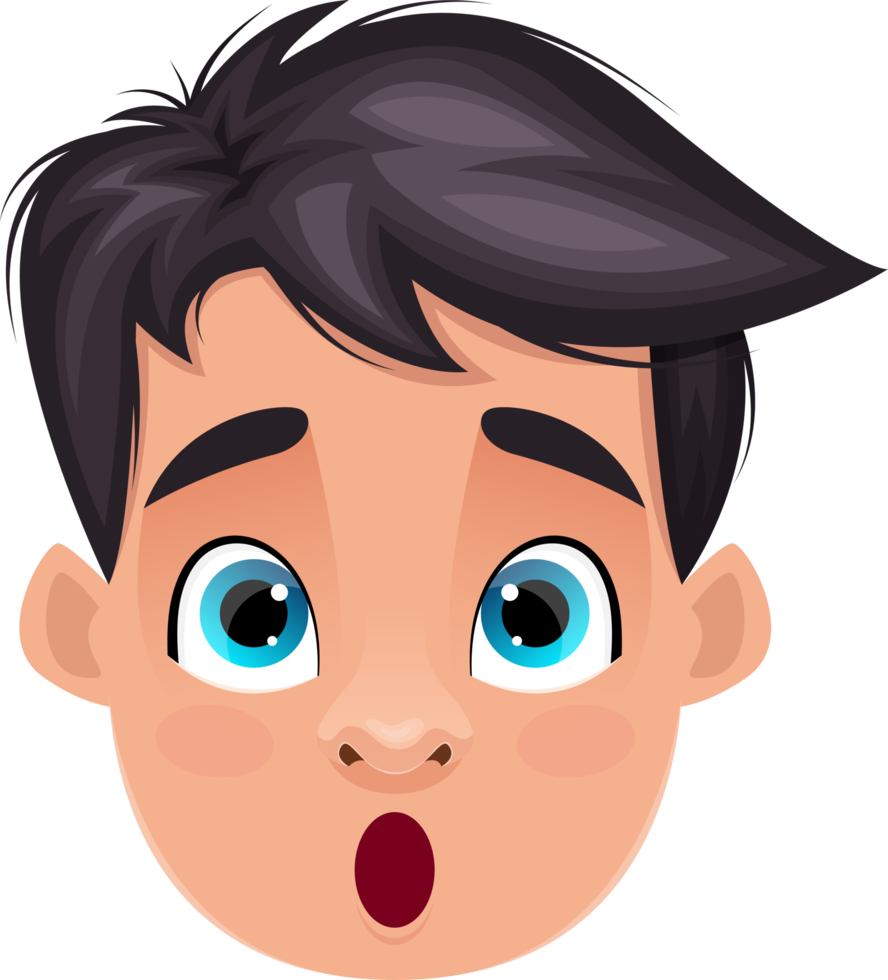 Little kid face expression clipart design illustration png