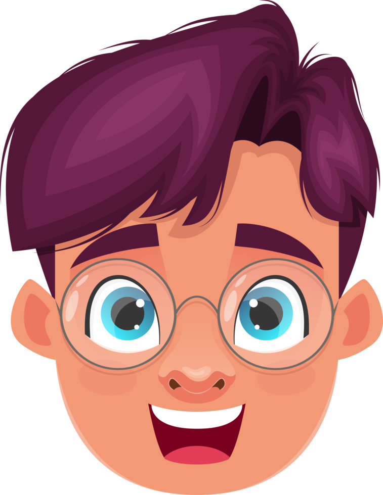 Little kid face expression clipart design illustration png