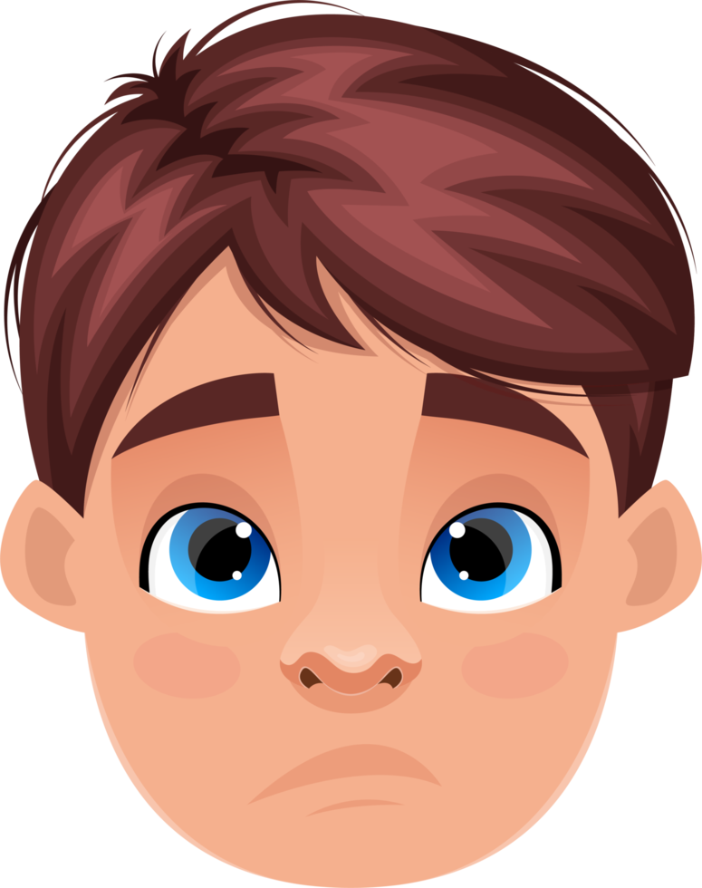 Little kid face expression clipart design illustration png