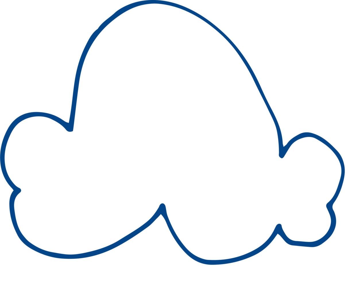 Hand drawn clouds clipart design illustration png