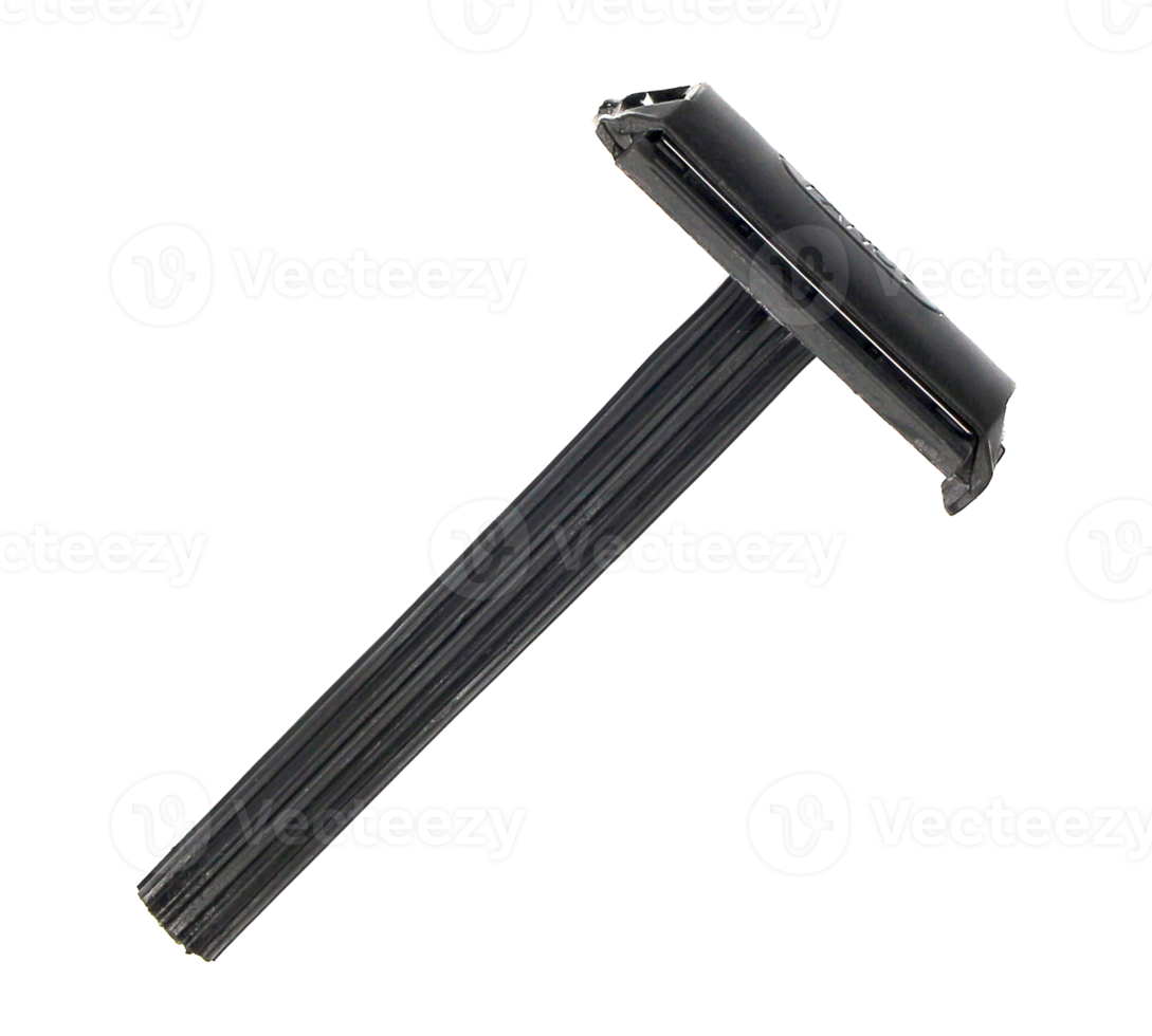 Black safety razor on transparent background png file