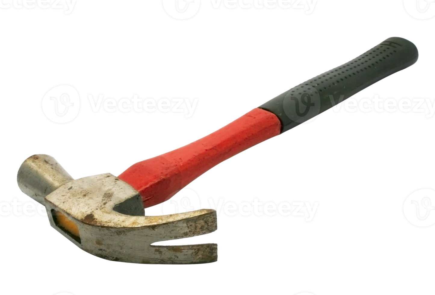 Old hammer isolated on transparent background png file