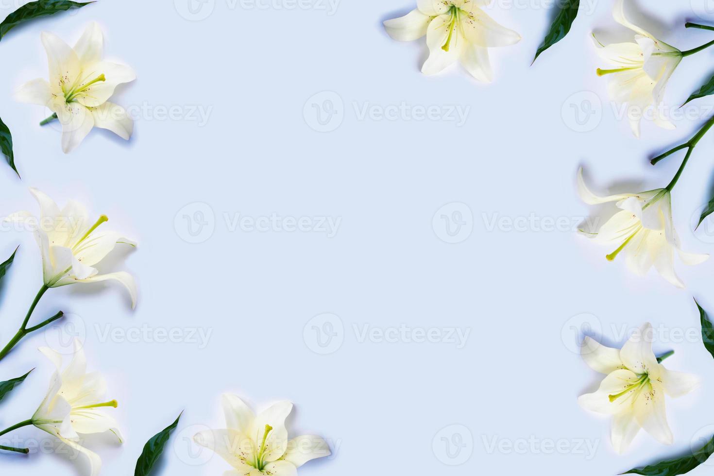Flower composition of delicate flowers lily. photo