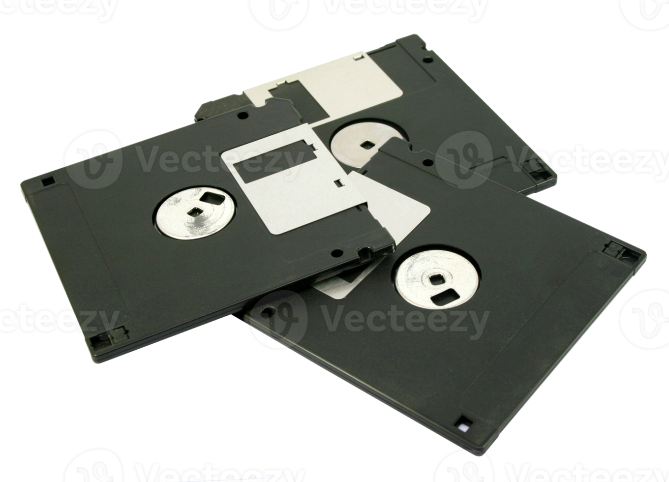 Floppy disk magnetic on a transparent floor png file