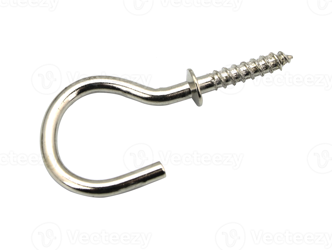 metallic hook screws on transparent background png file